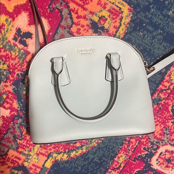 Kate Spade Sylvia Dome Satchel light blue crossbody purse - Picture 2 of 12